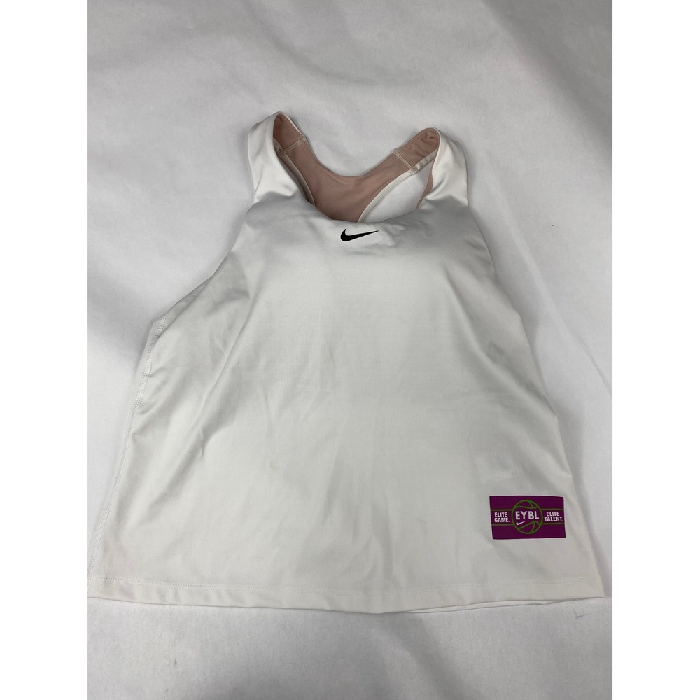 NWT Nike EYBL Tank Shelf Bra White Women's L Basketball
